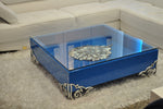 LS538 Emma Modern White Coffee Table w/ Glass Top by VIG Furniture - View 3