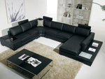 T35 - Modern Black Genuine Leather Sectional Sofa with Light by VIG Furniture - View 3