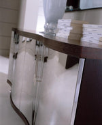 Waves Collection Modern Glass w/Chrome Stainless Steel Dining Table by VIG Furniture - View 5