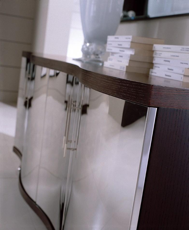 Waves Collection Modern Glass w/Chrome Stainless Steel Dining Table by VIG Furniture - View 5