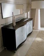 Waves Collection Modern Glass w/Chrome Stainless Steel Dining Table by VIG Furniture - View 6