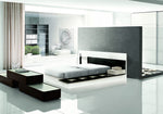 Impera Modern Black and White Lacquer Walk-on Platform Bed by VIG Furniture - View 3