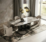 Finsbury - Modern Ceramic + Dark Grey Brass Oval Dining Table by VIG Furniture - View 7