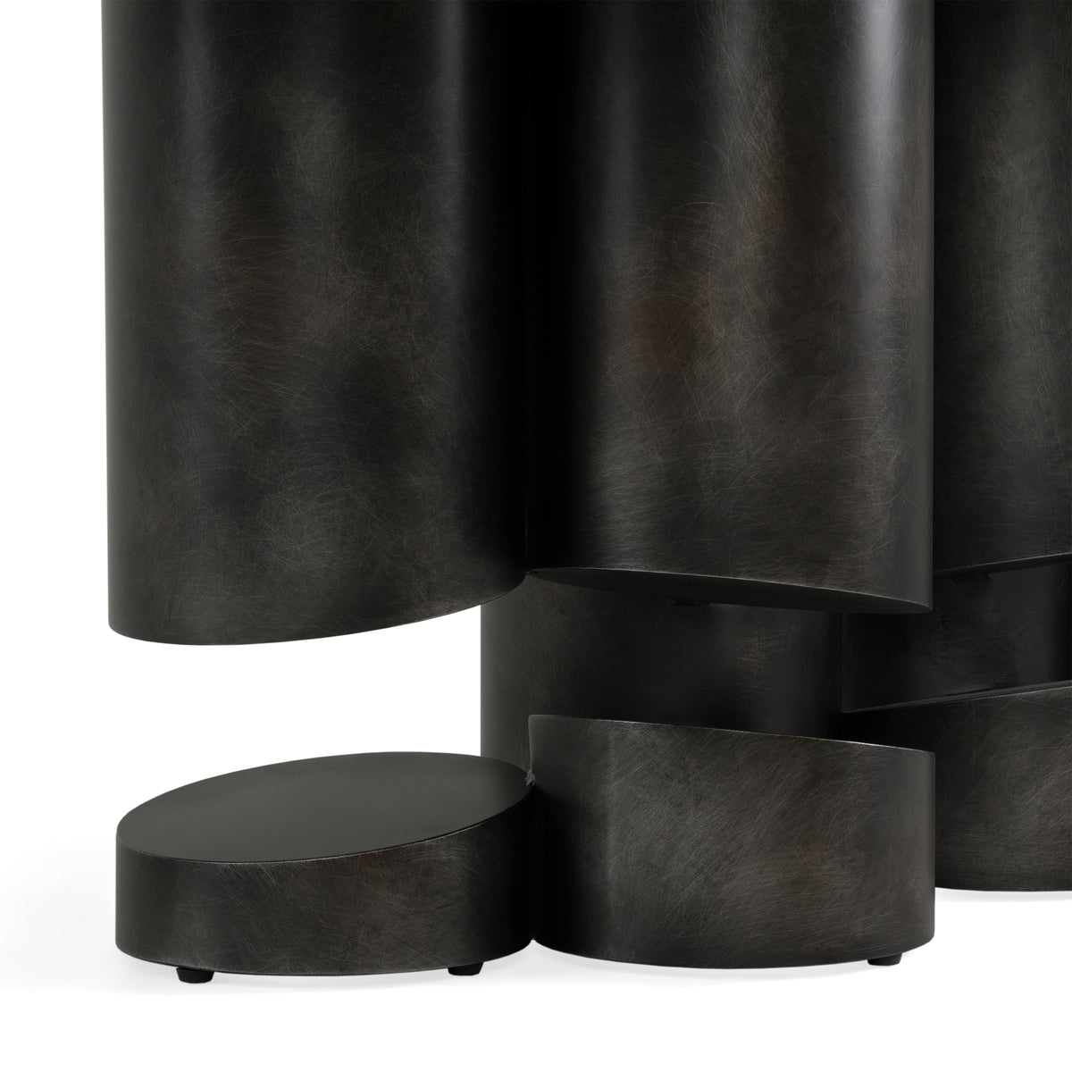 Finsbury - Modern Ceramic + Dark Grey Brass Oval Dining Table by VIG Furniture - View 5