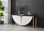 Flavio - Gold + Marble Console Table by VIG Furniture - View 2