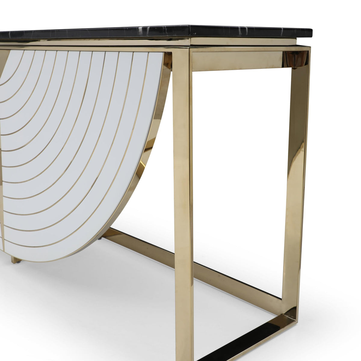 Flavio - Gold + Marble Console Table by VIG Furniture - View 8
