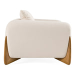 Fleury - Contemporary Cream Fabric and Walnut Lounge Chair by VIG Furniture - View 5