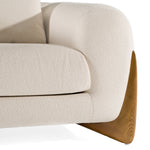 Fleury - Contemporary Cream Fabric and Walnut Lounge Chair by VIG Furniture - View 7