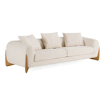 Fleury - Contemporary Cream Fabric and Walnut Sofa by VIG Furniture - View 3