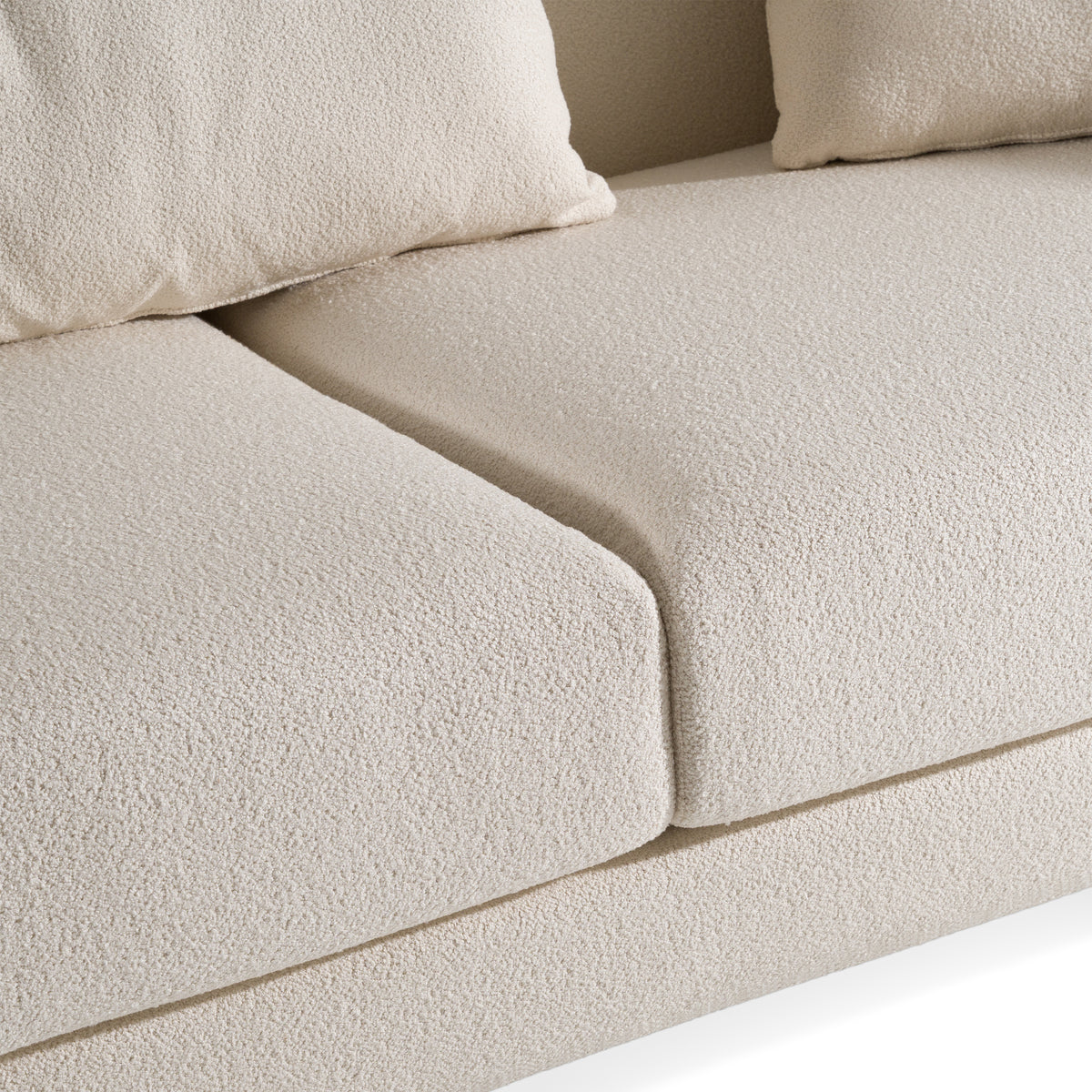 Fleury - Contemporary Cream Fabric and Walnut Sofa by VIG Furniture - View 6