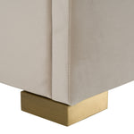 Florence - Modern Beige Velvet + Leatherette Bedroom Set by VIG Furniture - View 4
