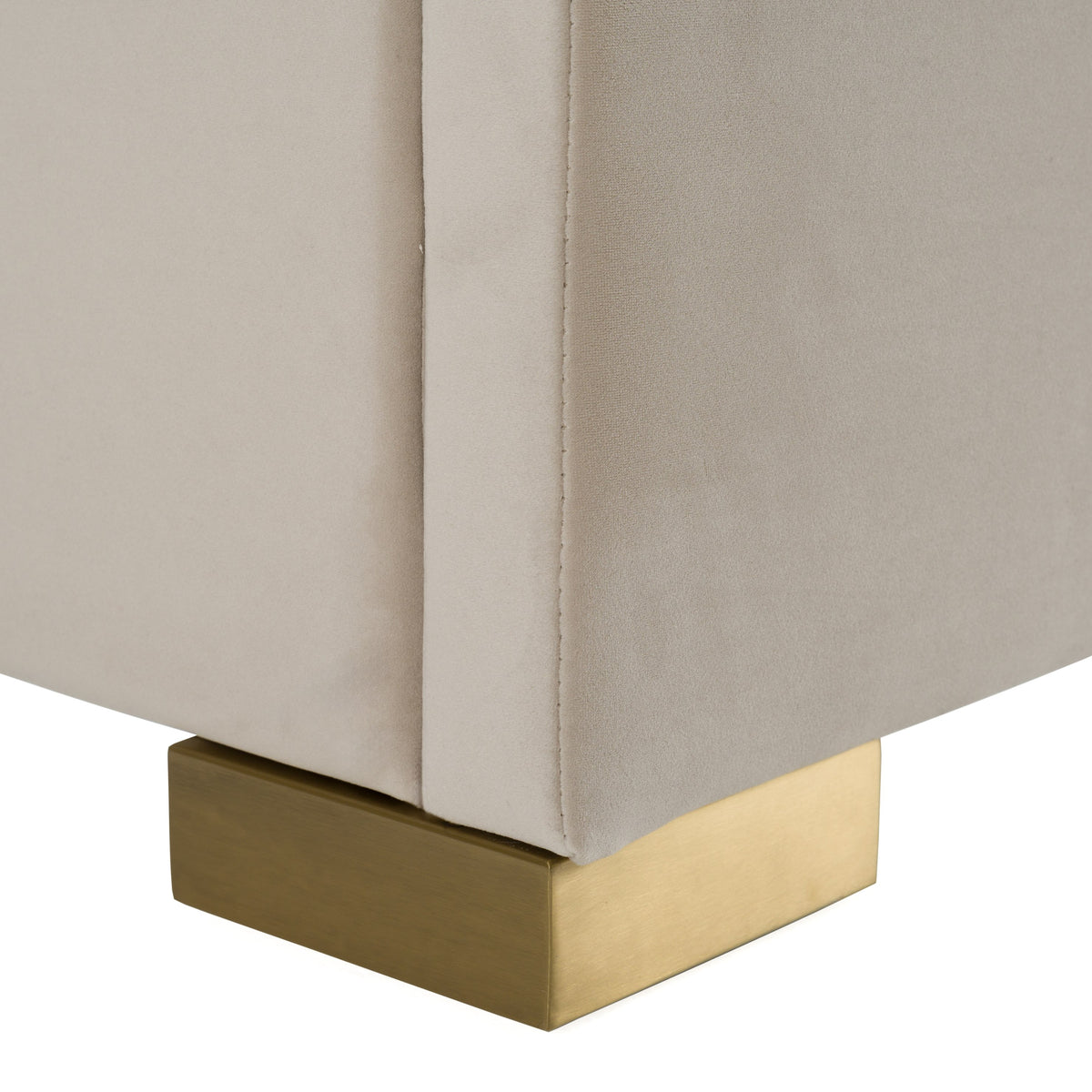 Florence - Modern Beige Velvet + Leatherette Bedroom Set by VIG Furniture - View 4
