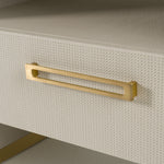Florence - Modern Beige Leatherette + Gold Nightstand by VIG Furniture - View 3