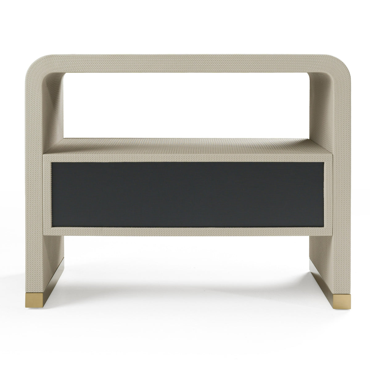 Florence - Modern Beige Leatherette + Gold Nightstand by VIG Furniture - View 5