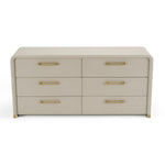 Florence - Modern Beige Leatherette + Gold Dresser by VIG Furniture - View 2
