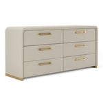 Florence - Modern Beige Velvet + Leatherette Bedroom Set by VIG Furniture - View 12