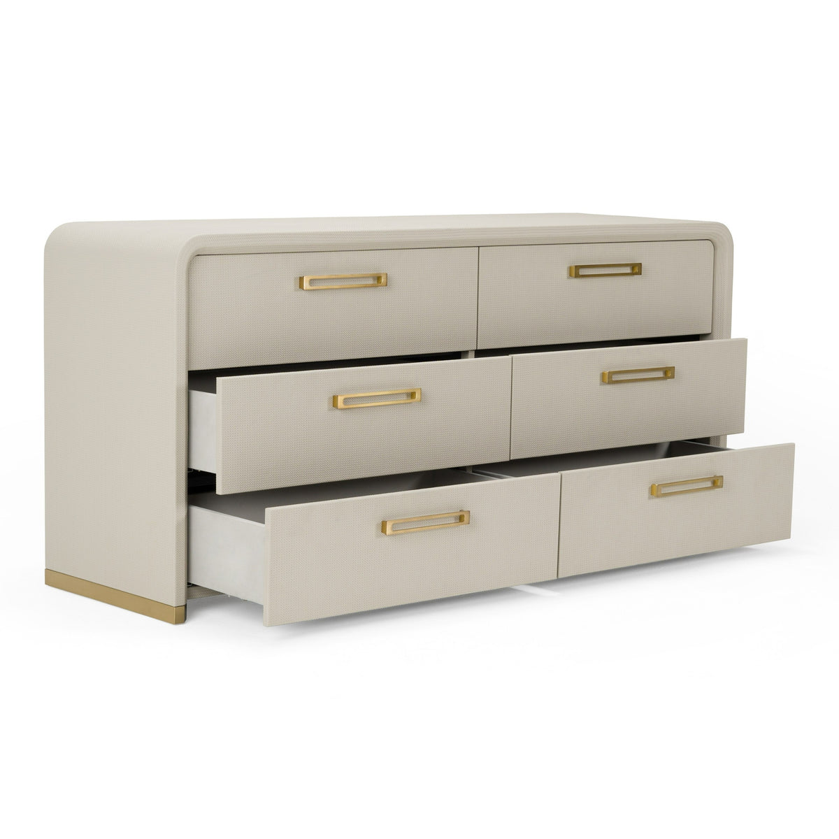 Florence - Modern Beige Leatherette + Gold Dresser by VIG Furniture - View 9