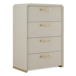 Florence - Modern Beige Leatherette + Gold Chest by VIG Furniture - View 6