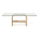 Florence - Modern Glass + Natural Oak + Gold Dining Table by VIG Furniture - View 2