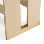 Florence - Modern Glass + Natural Oak + Gold Dining Table by VIG Furniture - View 8