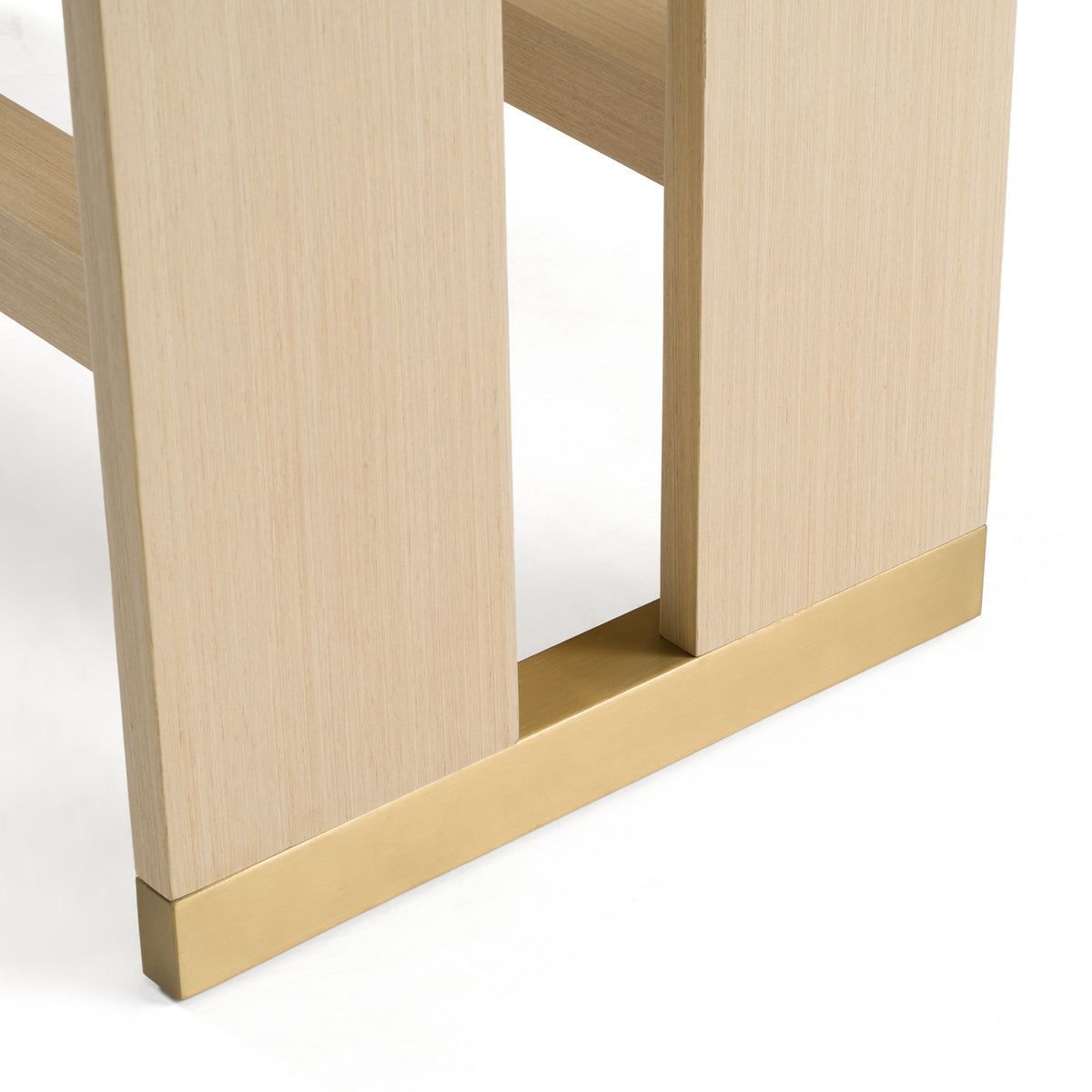 Florence - Modern Glass + Natural Oak + Gold Dining Table by VIG Furniture - View 8