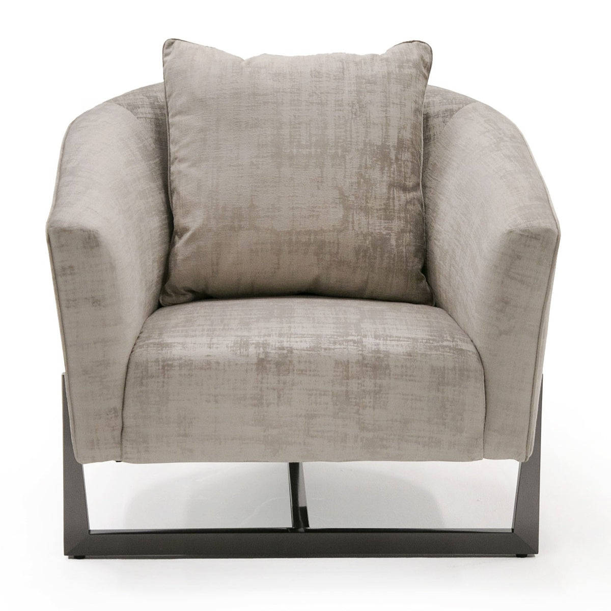 Forbis - Contemporary Light Grey Fabric + Bronze Accent Chair by VIG Furniture - View 4