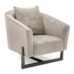 Forbis - Contemporary Light Grey Fabric + Bronze Accent Chair by VIG Furniture - View 1