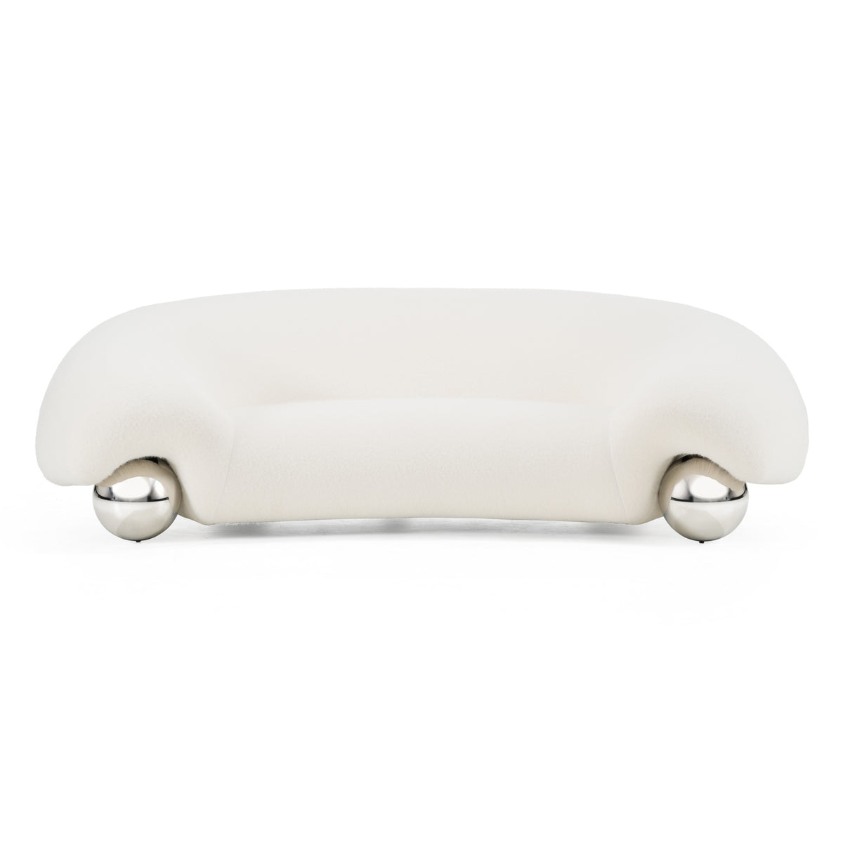 Fortune - Contemporary White Fabric Sofa by VIG Furniture - View 1