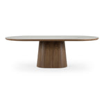 Foster - Contemporary White Ceramic + Walnut Oval Dining Table by VIG Furniture - View 1