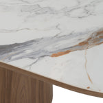 Foster - Contemporary White Ceramic + Walnut Oval Dining Table by VIG Furniture - View 4