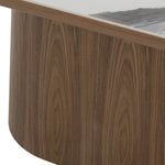 Foster - Contemporary White Ceramic + Walnut Oval Dining Table by VIG Furniture - View 5
