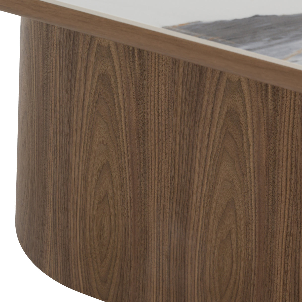 Foster - Contemporary White Ceramic + Walnut Oval Dining Table by VIG Furniture - View 5