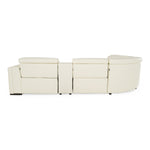 Frazier - Modern White Leather Sectional Sofa with 3 Recliners + Console by VIG Furniture - View 13