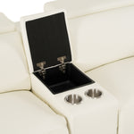 Frazier - Modern White Leather Sectional Sofa with 3 Recliners + Console by VIG Furniture - View 16
