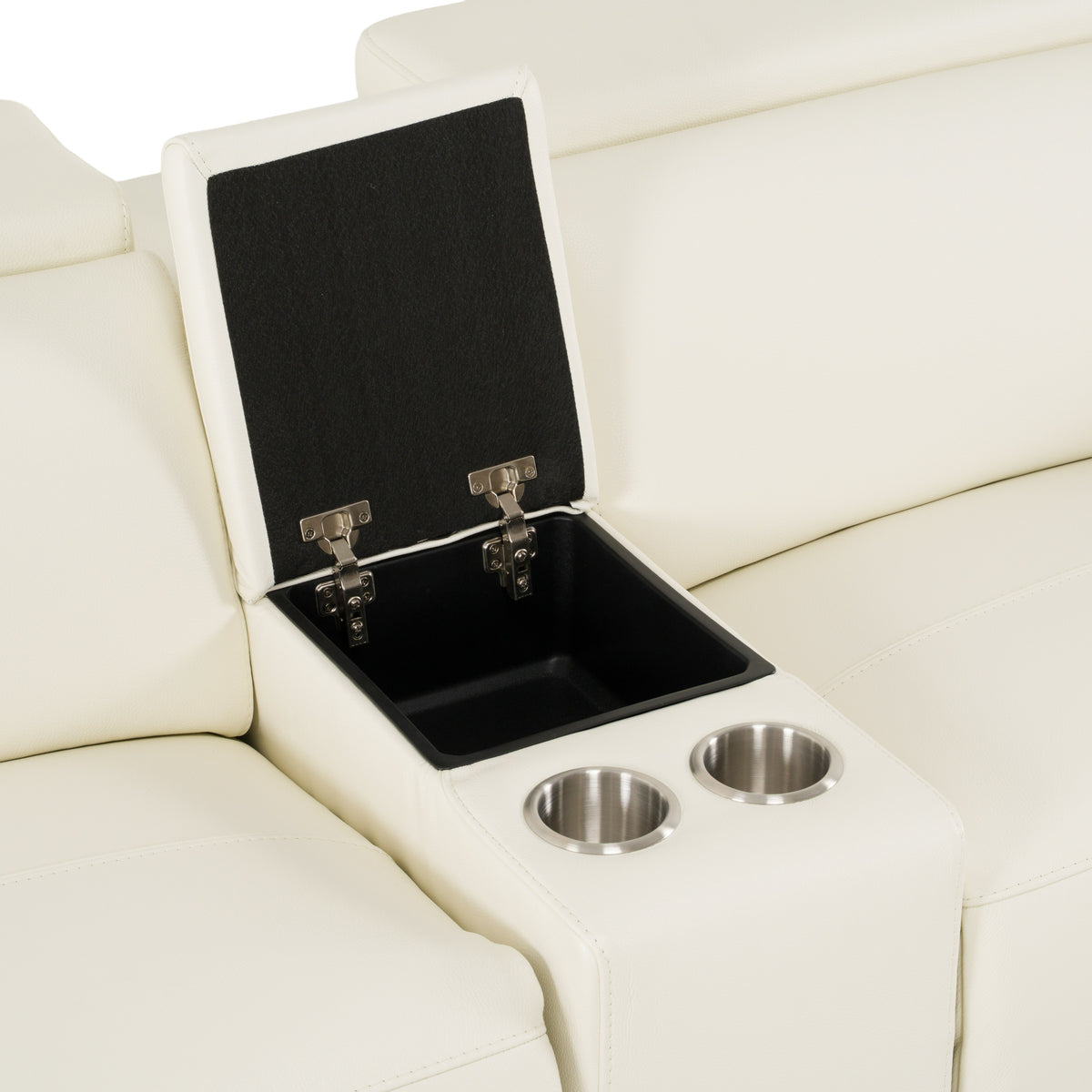Frazier - Modern White Leather Sectional Sofa with 3 Recliners + Console by VIG Furniture - View 16