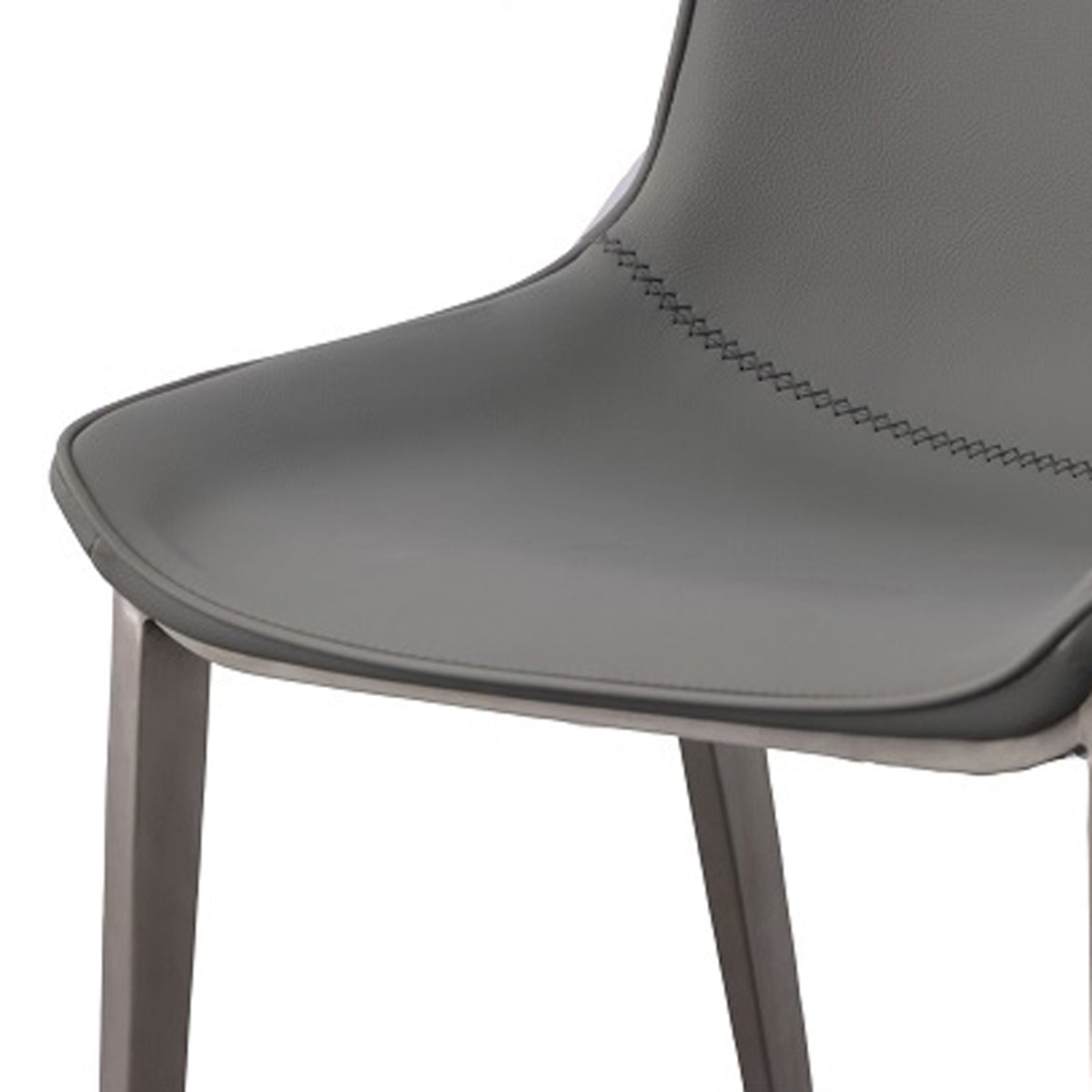Frasier - Modern Grey Eco-Leather Dining Chair (Set of 2) by VIG Furniture - View 8