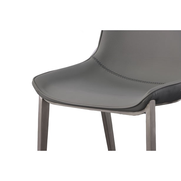 Frasier - Modern Grey Eco-Leather Dining Chair (Set of 2) by VIG Furniture - View 5