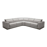 Frazier - Modern Light Grey Leather Sectional Sofa with 3 Recliners by VIG Furniture - View 1