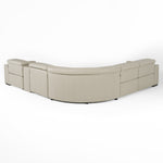 Frazier - Modern Light Grey Leather Sectional Sofa with 3 Recliners + Console by VIG Furniture - View 4