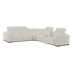 Frazier - Modern White Leather Sectional Sofa with 3 Recliners + Console by VIG Furniture - View 4