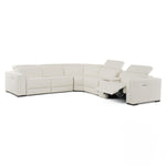 Frazier - Modern White Leather Sectional Sofa with 3 Recliners + Console by VIG Furniture - View 5
