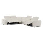 Frazier - Modern White Leather Sectional Sofa with 3 Recliners + Console by VIG Furniture - View 2