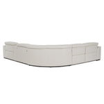 Frazier - Modern White Leather Sectional Sofa with 3 Recliners + Console by VIG Furniture - View 6