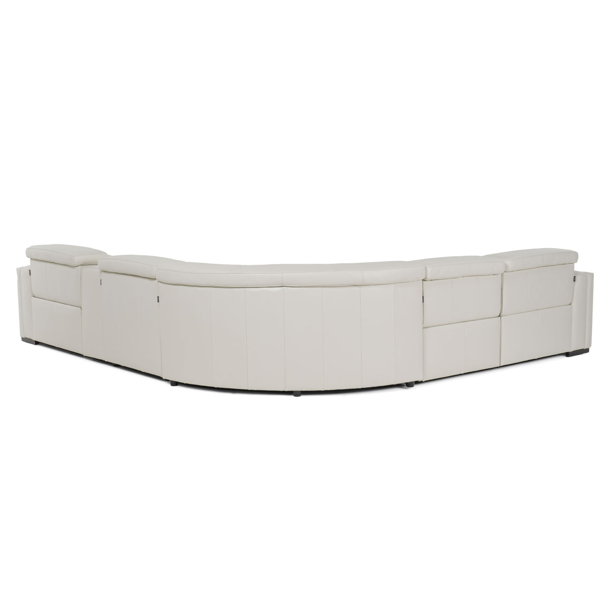 Frazier - Modern White Leather Sectional Sofa with 3 Recliners + Console by VIG Furniture - View 6