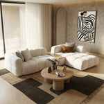 Freya - Modern Beige Fabric Sectional Sofa w/ Console by VIG Furniture - View 14