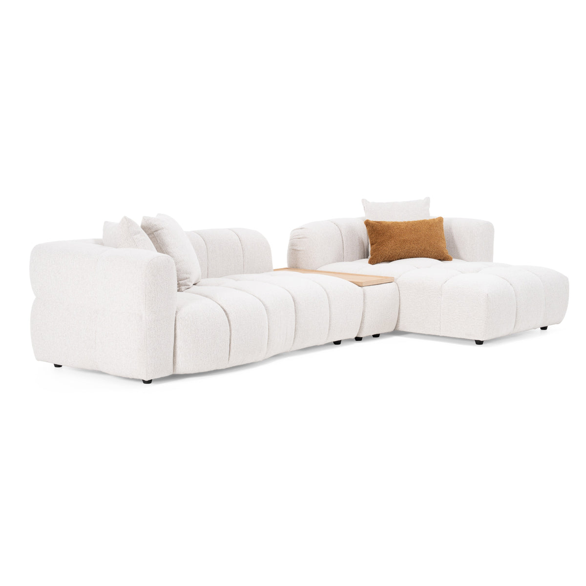 Freya - Modern Beige Fabric Sectional Sofa w/ Console by VIG Furniture - View 1