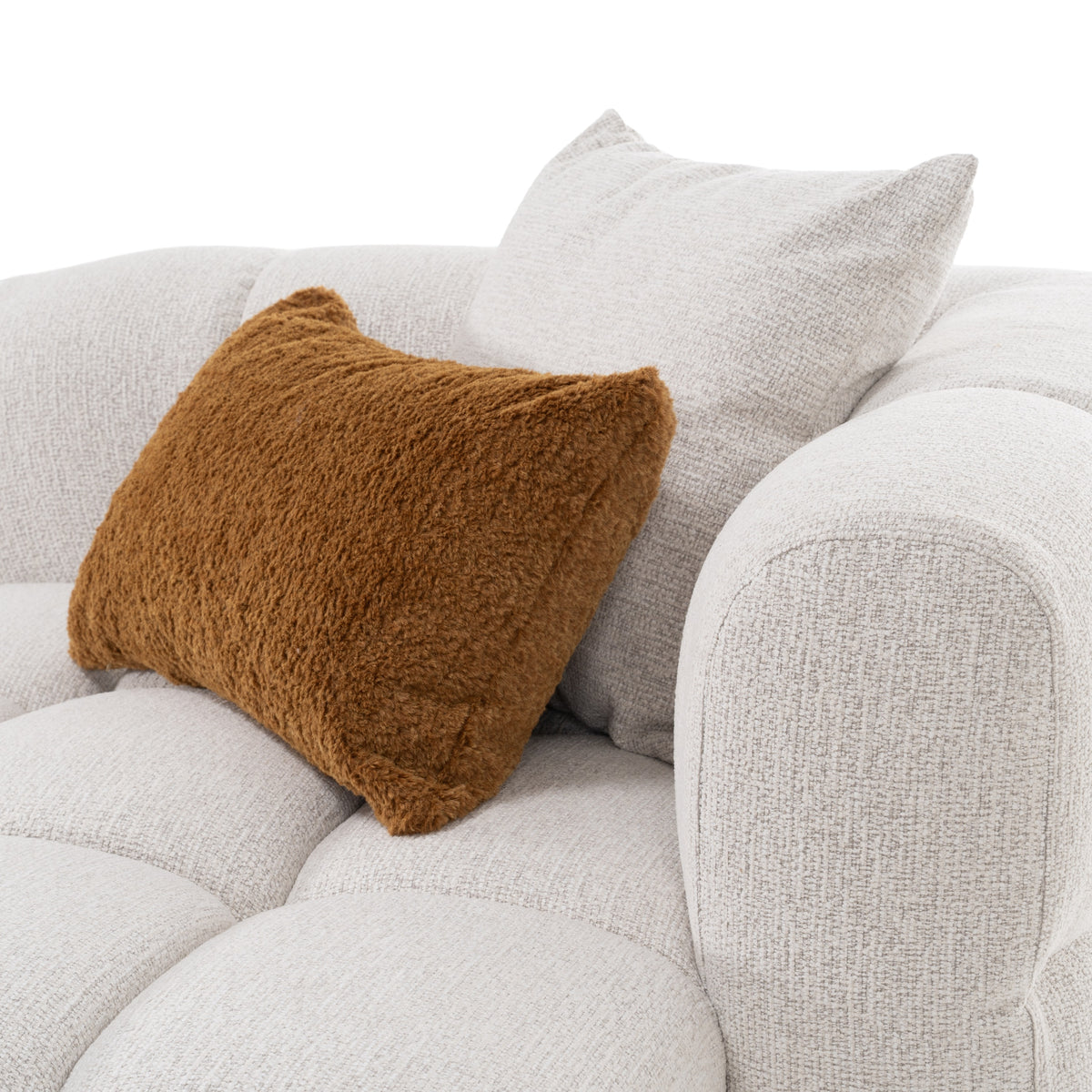 Freya - Modern Beige Fabric Sectional Sofa w/ Console by VIG Furniture - View 9
