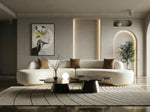 Frontier - Glam Beige Fabric Curved Sectional Sofa with Beige Pillows by VIG Furniture - View 7