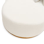 Frontier - Glam White Fabric Curved Sectional Sofa with Beige Pillows by VIG Furniture - View 4