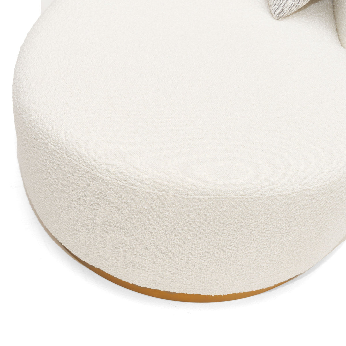 Frontier - Glam White Fabric Curved Sectional Sofa with Beige Pillows by VIG Furniture - View 4